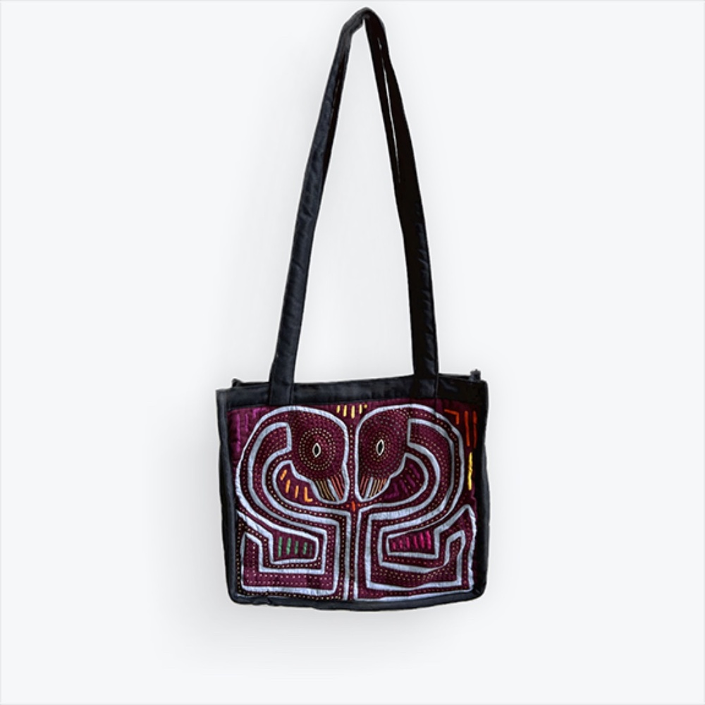Panamanian Shoulder Bag, Hand-appliqued, Hand-stitched